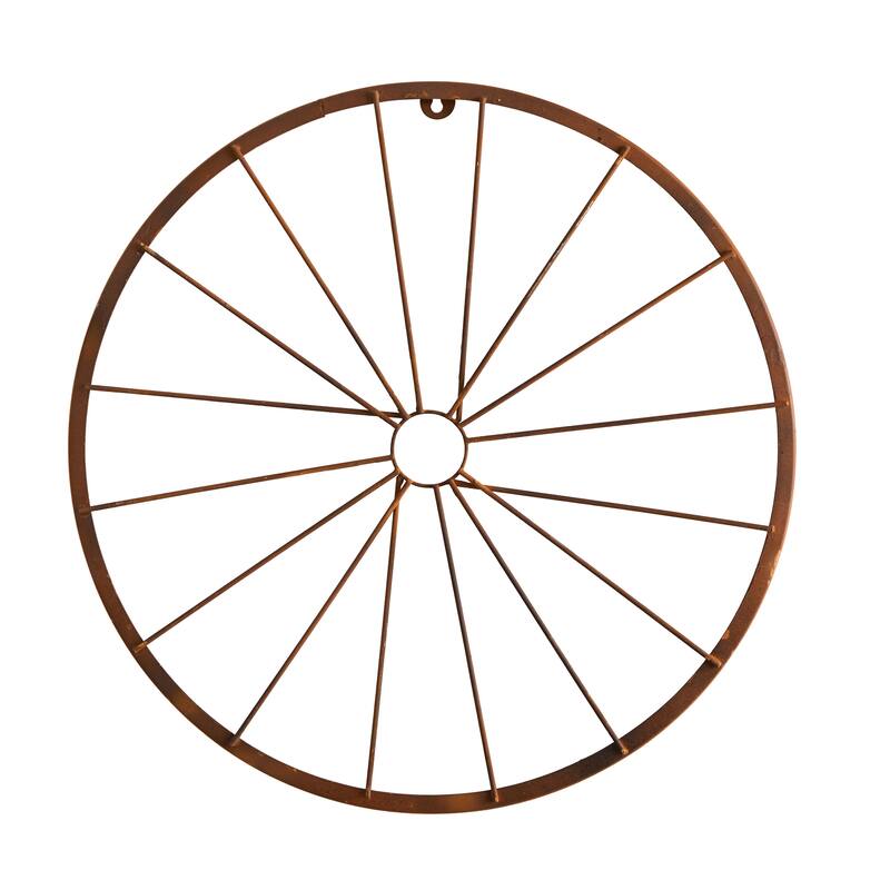 22" Rustic Metal Vintage Bicycle Wheel Wall Art Decor Bed Bath